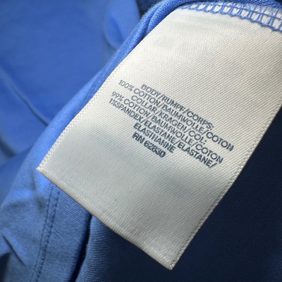 Lands End Womens Blue Short Sleeve Polo Shirt Size M 10/12 Casual Comfort - Picture 6 of 8